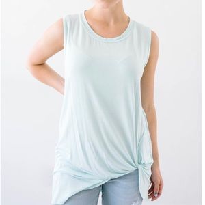Sleeveless Knot Top in Mint